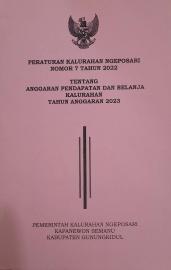 Anggaran Pendapatan dan Belanja Kalurahan Ngeposari Tahun Anggaran 2023